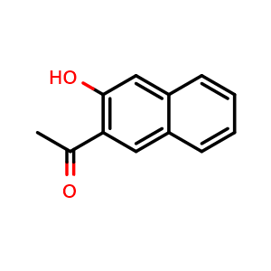 Chemical structure of 1-(3-Hydroxynaphthalen-2-yl)ethanone , CAS 17056-93-8, AChemBlock AD280700