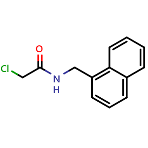 Chemical structure of 2-Chloro-N-(naphthalen-1-ylmethyl)acetamide , CAS 204253-07-6, AChemBlock AD280708