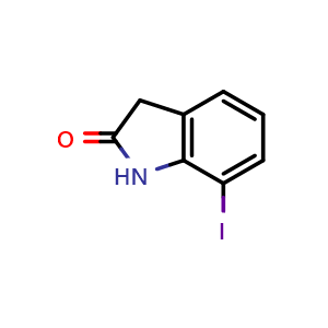 Chemical structure of 7-Iodooxindole , CAS 31676-49-0, AChemBlock AD280712