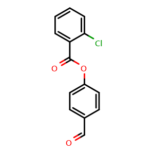 Chemical structure of 4-Formylphenyl 2-chlorobenzoate , CAS 321726-55-0, AChemBlock AD280714