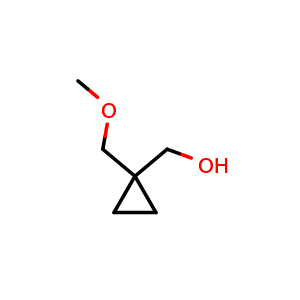 Chemical structure of [1-(Methoxymethyl)cyclopropyl]methanol , CAS 338455-22-4, AChemBlock AD280717