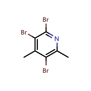 Chemical structure of 2,3,5-Tribromo-4,6-dimethylpyridine , CAS 5006-58-6, AChemBlock AD280721