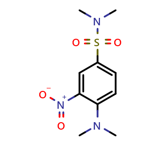 Chemical structure of 4-(Dimethylamino)-N,N-dimethyl-3-nitrobenzenesulfonamide , CAS 81676-66-6, AChemBlock AD280732