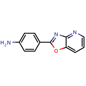 Chemical structure of 4-(Oxazolo[4,5-b]pyridin-2-yl)aniline , CAS 95331-56-9, AChemBlock AD280745