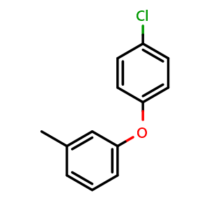 Chemical structure of 1-(4-Chlorophenoxy)-3-methylbenzene , CAS 96028-10-3, AChemBlock AD280748