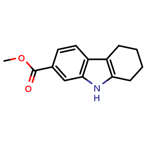 Chemical structure of 1H-Carbazole-7-carboxylic acid, 2,3,4,9-tetrahydro methyl ester , CAS 92247-98-8, AChemBlock AD280768