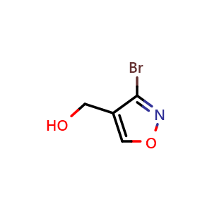 Chemical structure of (3-Bromo-1,2-oxazol-4-yl)methanol , CAS 111303-37-8, AChemBlock AD280777