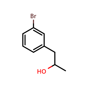 Chemical structure of 1-(3-Bromophenyl)-2-propanol , CAS 1184574-05-7, AChemBlock AD280778