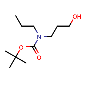 Chemical structure of tert-Butyl N-(3-hydroxypropyl)-N-propylcarbamate , CAS 1824028-04-7, AChemBlock AD280781