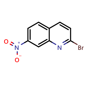 Chemical structure of 2-Bromo-7-nitroquinoline , CAS 1822819-03-3, AChemBlock AD280782