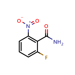 Chemical structure of 2-Fluoro-6-nitrobenzamide , CAS 148857-97-0, AChemBlock AD280785