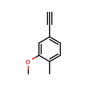 Chemical structure of 4-Ethynyl-2-methoxy-1-methylbenzene , CAS 69187-63-9, AChemBlock AD280786