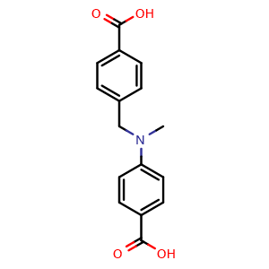 Chemical structure of 4-[[(4-Carboxyphenyl)methylamino]methyl]benzoic acid , CAS 14900-61-9, AChemBlock AD280789