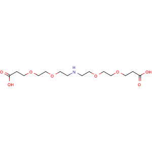 Chemical structure of 4,7,13,16-Tetraoxa-10-azanonadecanedioic acid , CAS 1919044-99-7, AChemBlock AD280798