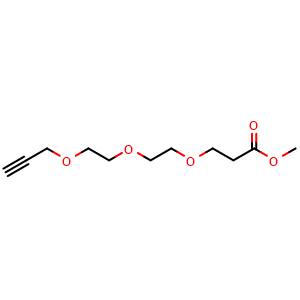 Chemical structure of Propargyl-PEG3-methyl ester , CAS 2086689-09-8, AChemBlock AD280801