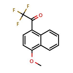 Chemical structure of 2,2,2-Trifluoro-1-(4-methoxy-naphthalen-1-yl)-ethanone , CAS 169295-54-9, AChemBlock AD280807