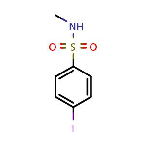 Chemical structure of 4-Iodo-N-methylbenzene-1-sulfonamide , CAS 134283-64-0, AChemBlock AD280835