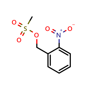 Chemical structure of 2-Nitrobenzyl methanesul , CAS 163915-96-6, AChemBlock AD280853