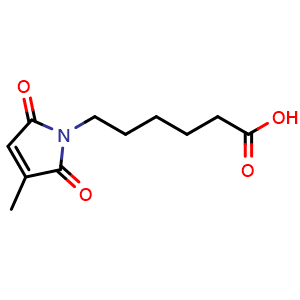 Chemical structure of 6-(3-Methyl-2,5-dioxo-2,5-dihydro-1H-pyrrol-1-yl)hexanoic acid , CAS 52898-20-1, AChemBlock AD280862