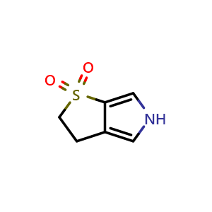Chemical structure of 2H,3H,5H-1Lambda6-thieno[2,3-c]pyrrole-1,1-dione , CAS 1239717-06-6, AChemBlock AD280866