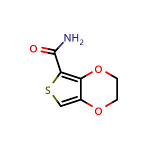 Chemical structure of 2H,3H-Thieno[3,4-b][1,4]dioxine-5-carboxamide , CAS 2059989-04-5, AChemBlock AD280876