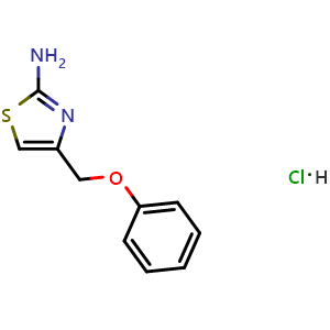 Chemical structure of 4-(Phenoxymethyl)-1,3-thiazol-2-amine hydrochloride , CAS 94830-65-6, AChemBlock AD280878