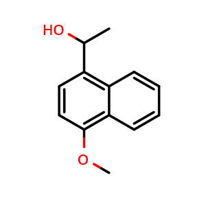 Chemical structure of 1-(4-Methoxynaphthalen-1-yl)ethanol , CAS 165602-58-4, AChemBlock AD280913