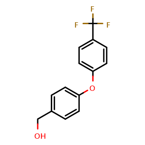 Chemical structure of (4-(4-(Trifluoromethyl)phenoxy)phenyl)methanol , CAS 933786-79-9, AChemBlock AD280919