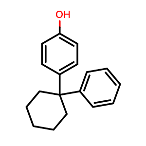 Chemical structure of 4-(1-Phenylcyclohexyl)phenol , CAS 41768-83-6, AChemBlock AD280920