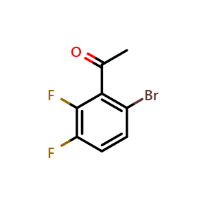 Chemical structure of 1-(6-Bromo-2,3-difluorophenyl)ethanone , CAS 1542563-93-8, AChemBlock AD280921