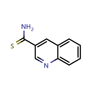 Chemical structure of Quinoline-3-carbothioamide , CAS 1195587-35-9, AChemBlock AD280926
