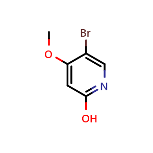 Chemical structure of 5-Bromo-4-methoxypyridin-2-ol , CAS 1369088-13-0, AChemBlock AD280932