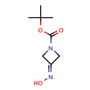 Chemical structure of tert-Butyl 3-(hydroxyimino)azetidine-1-carboxylate , CAS 1378674-88-4, AChemBlock AD280936