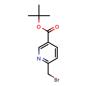 Chemical structure of tert-Butyl 6-(bromomethyl)nicotinate , CAS 912550-19-7, AChemBlock AD280944