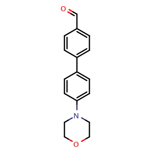 Chemical structure of 4'-(4-Morpholinyl)[1,1'-biphenyl]-4-carbaldehyde , CAS 893739-03-2, AChemBlock AD280952