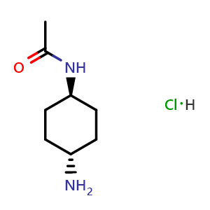 Chemical structure of rel-N-((1r,4r)-4-Aminocyclohexyl)acetamide hydrochloride , CAS 1192132-88-9, AChemBlock AD280954