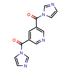 Chemical structure of 3,5-Bis(1-imidazoly)pyridine , CAS 1374155-84-6, AChemBlock AD280960