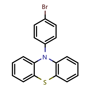 Chemical structure of 10-(4-Bromophenyl)phenothiazine , CAS 63524-03-8, AChemBlock AD280965