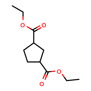 Chemical structure of Diethyl cyclopentane-1,3-dicarboxylate , CAS 14277-18-0, AChemBlock AD280968