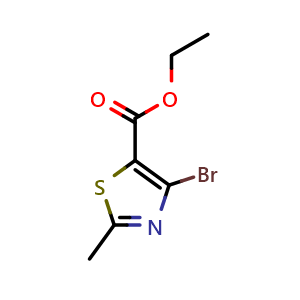 Chemical structure of Ethyl 4-bromo-2-methylthiazole-5-carboxylate , CAS 2091043-87-5, AChemBlock AD280969