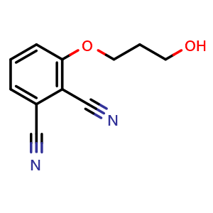 Chemical structure of 3-(3-Hydroxypropoxy)-1,2-benzenedicarbonitrile , CAS 685898-10-6, AChemBlock AD280975