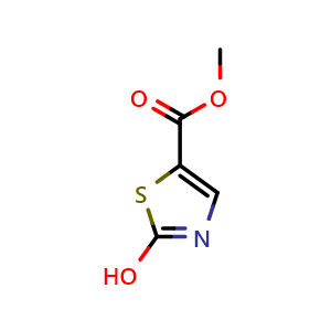 Chemical structure of 2-Hydroxy-thiazole-5-carboxylic acid methyl ester , CAS 56417-51-7, AChemBlock AD280976