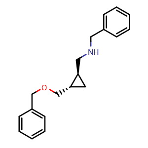 Chemical structure of N-Benzyl-1-((1S,2S)-2-((benzyloxy)methyl)cyclopropyl)methanamine , CAS 1932191-95-1, AChemBlock AD281027