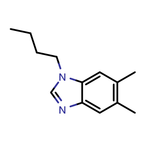 Chemical structure of 1-Butyl-5,6-dimethyl-1H-benzimidazole , CAS 141211-34-9, AChemBlock AD281037