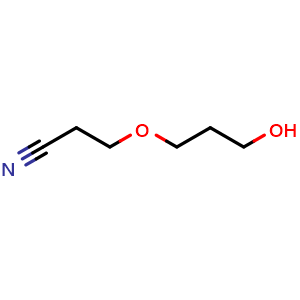Chemical structure of 3-(3-Hydroxypropoxy)propanenitrile , CAS 89531-38-4, AChemBlock AD281045