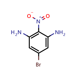 Chemical structure of 5-Bromo-2-nitrobenzene-1,3-diamine , CAS 2091582-24-8, AChemBlock AD281070