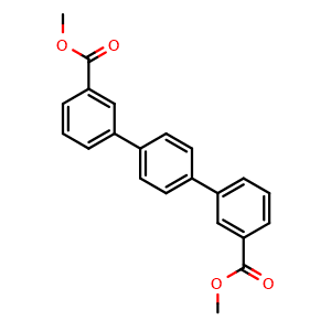 Chemical structure of Dimethyl[1,1':4',1''-terphenyl]-3,3''-dicarboxylate , CAS 1238854-21-1, AChemBlock AD281074