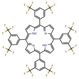 Chemical structure of 5,10,15,20-Tetrakis[3,5-bis(trifluoromethyl)phenyl]-21H,23H-porphine , CAS 127286-86-6, AChemBlock AD281077