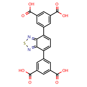 Chemical structure of 5,5'-(Benzo[c][1,2,5]thiadiazole-4,7-diyl)diisophthalic acid , CAS 1627605-35-9, AChemBlock AD281079