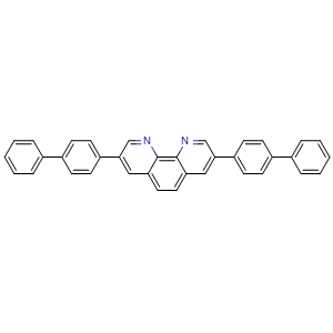 Chemical structure of 3,8-Di([1,1'-biphenyl]-4-yl)-1,10-phenanthroline , CAS 1363543-83-2, AChemBlock AD281088